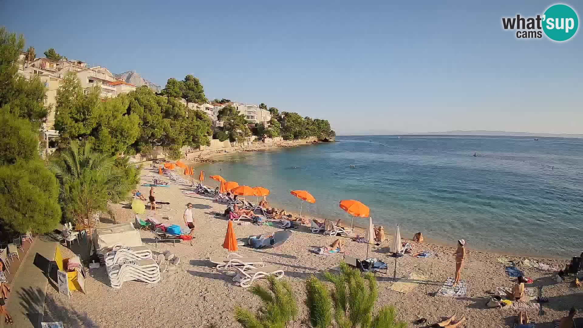 Webcam Lučica Beach Brela – Live View from the Adriatic Coast
