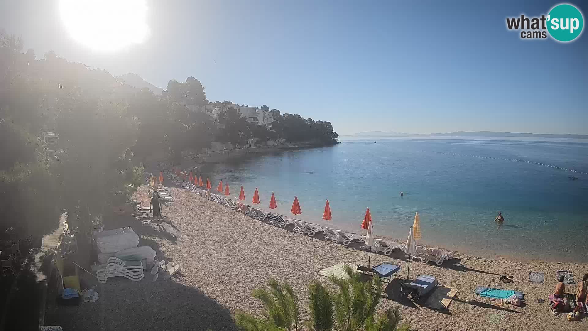 Webcam Lučica Beach Brela – Live View from the Adriatic Coast