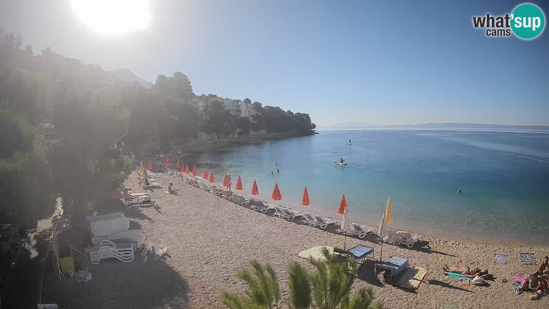 Webcam Playa Lučica Brela – Vista en directo de la costa adriática
