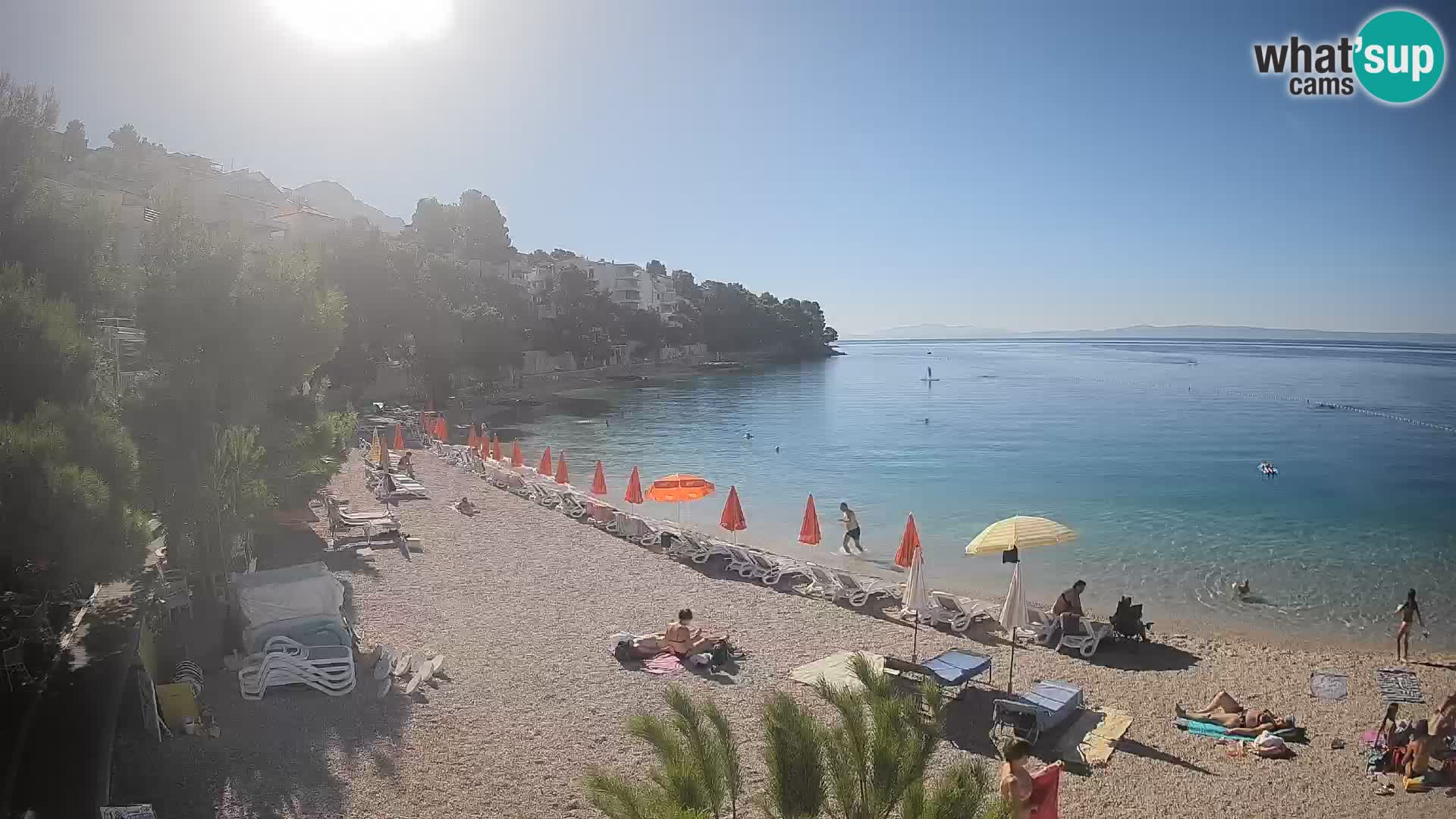 Webcam Playa Lučica Brela – Vista en directo de la costa adriática