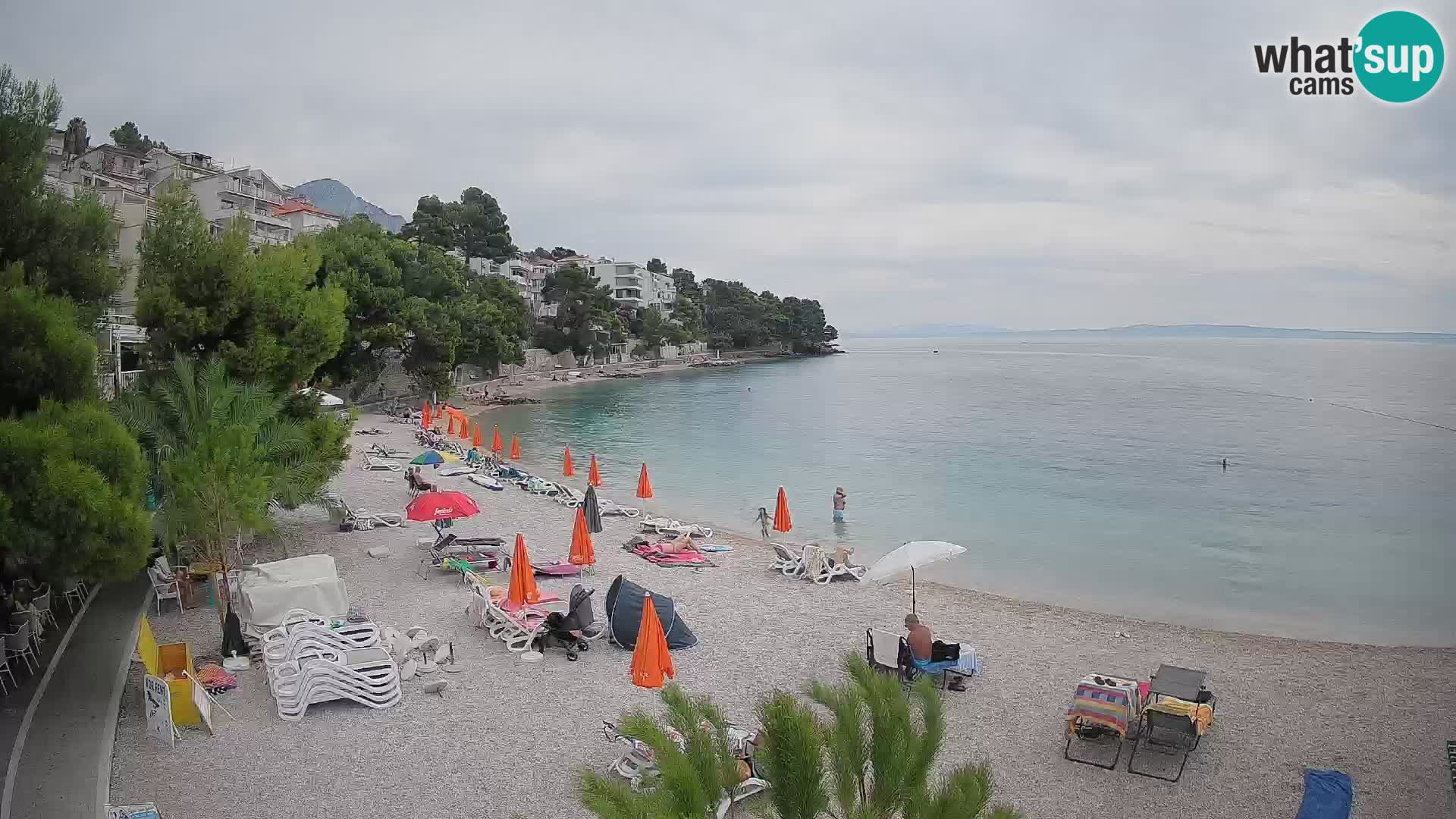 Webcam Lučica Beach Brela – Live View from the Adriatic Coast