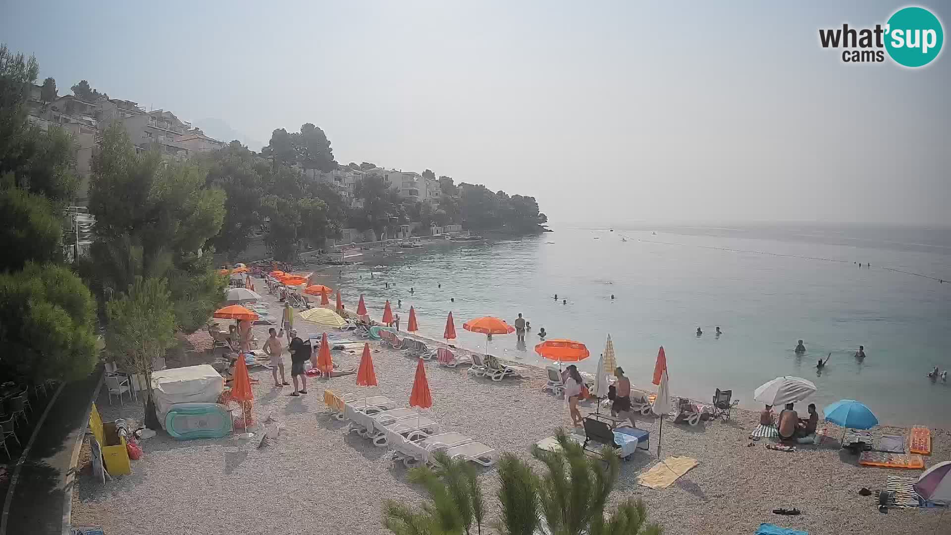 Webcam Lučica Beach Brela – Live View from the Adriatic Coast
