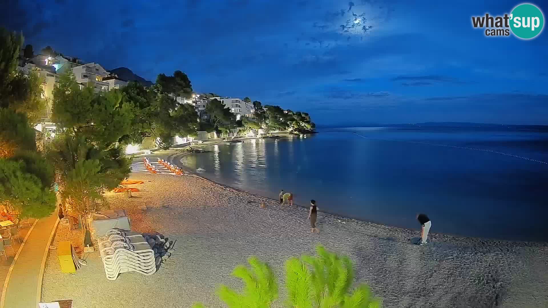Webcam Lučica Strand Beach Brela – Liveblick von der Adriaküste