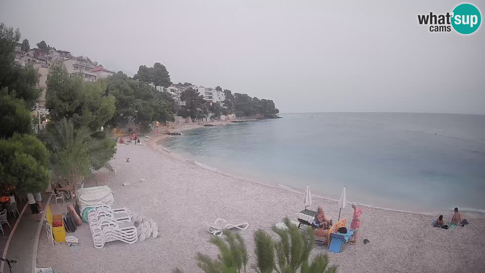 Webcam Plage Lučica Brela – Vue en direct sur la côte adriatique
