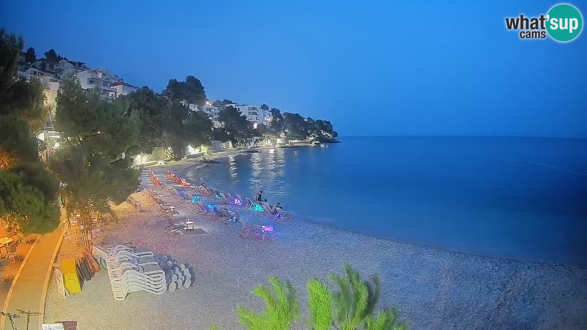 Webcam Plage Lučica Brela – Vue en direct sur la côte adriatique