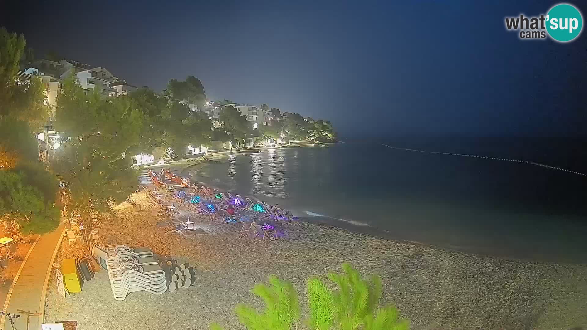 Webcam Lučica Strand Beach Brela – Liveblick von der Adriaküste