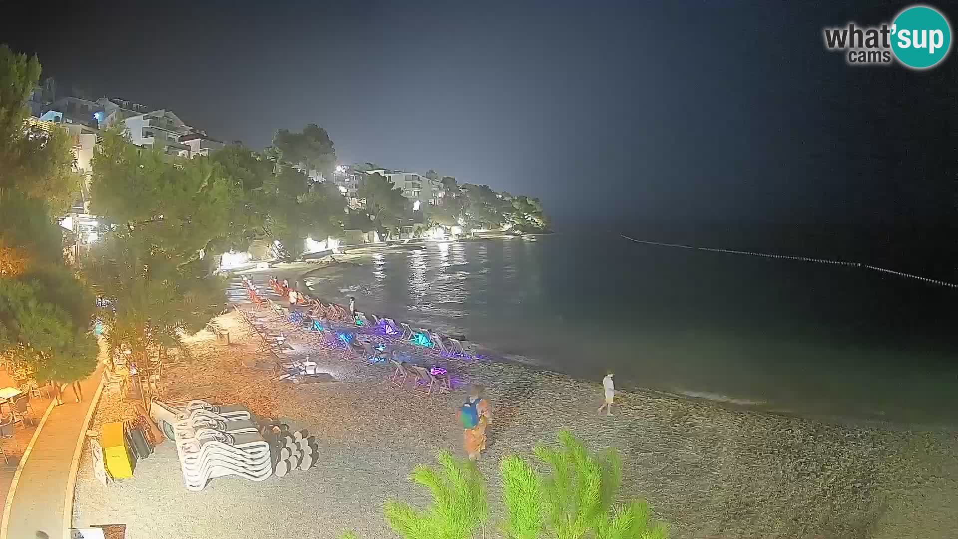 Webcam Lučica Strand Beach Brela – Liveblick von der Adriaküste