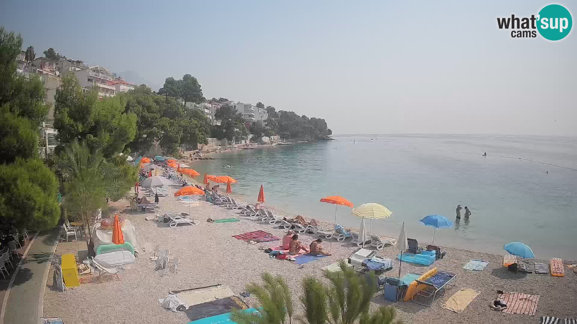 Webcam Lučica Beach Brela – Live View from the Adriatic Coast