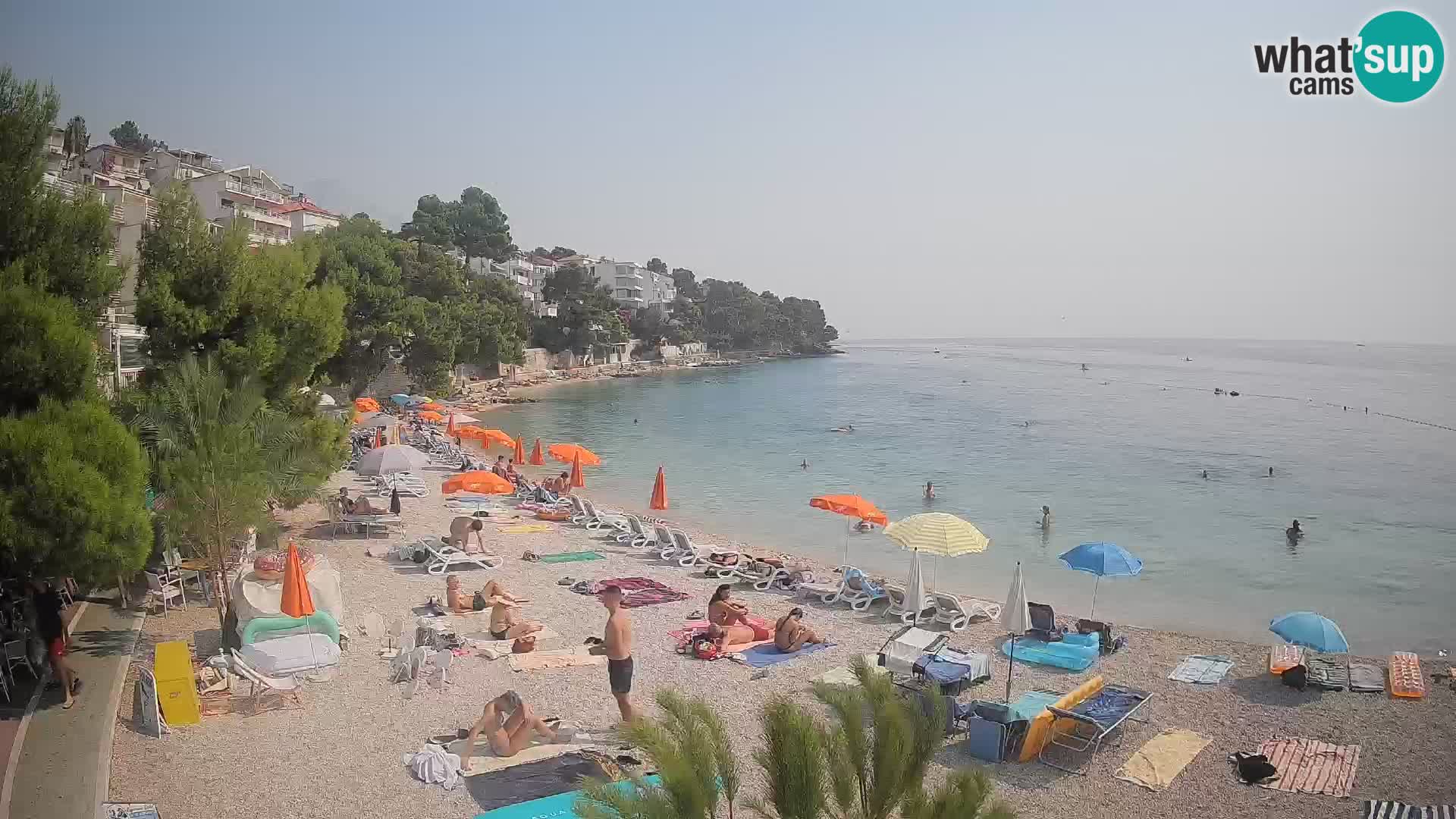 Webcam Playa Lučica Brela – Vista en directo de la costa adriática