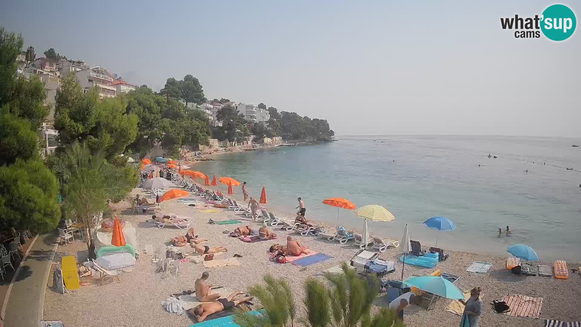 Webcam Playa Lučica Brela – Vista en directo de la costa adriática