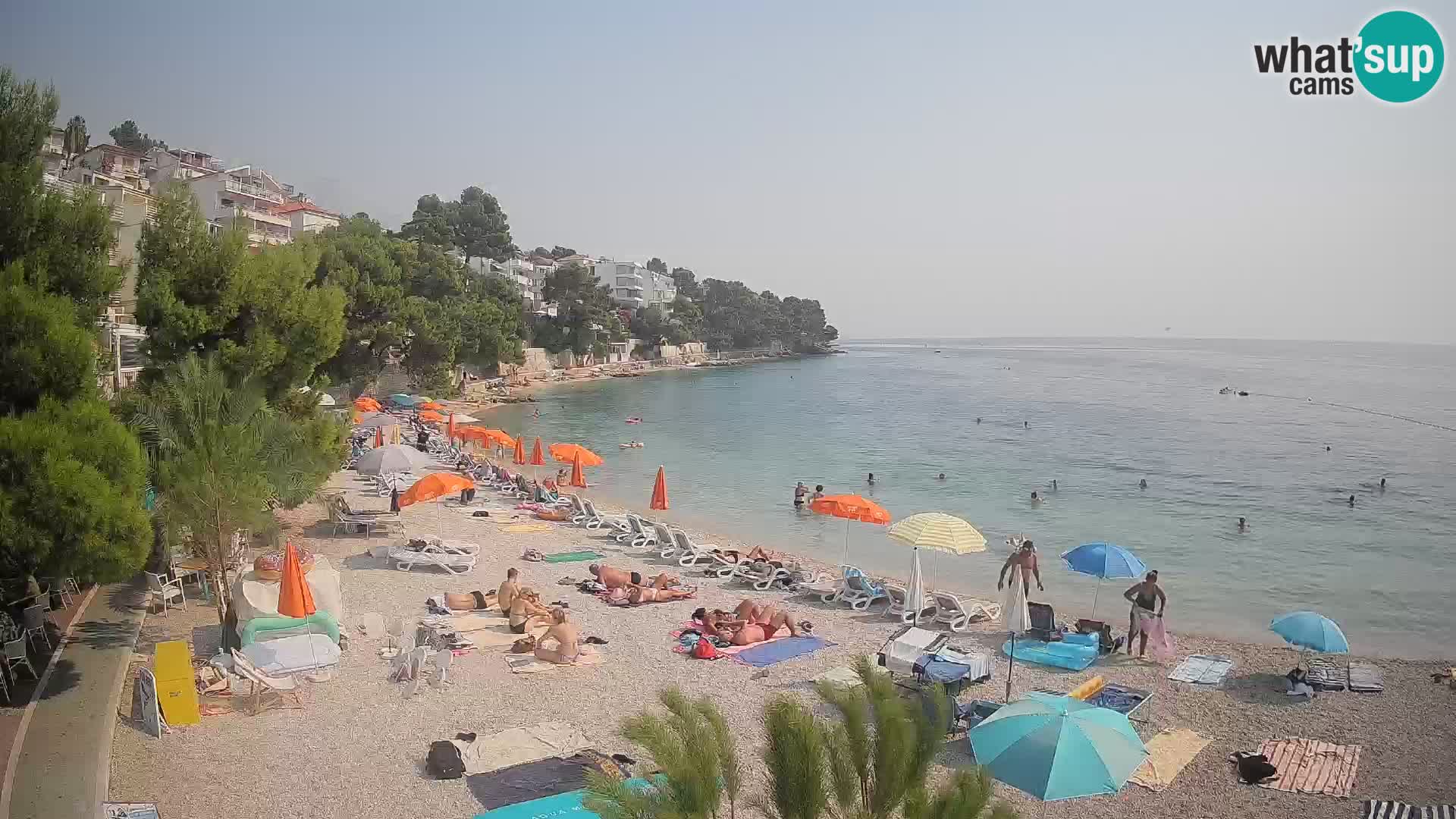 Webcam Spiaggia Lučica Brela – Vista live sulla costa adriatica