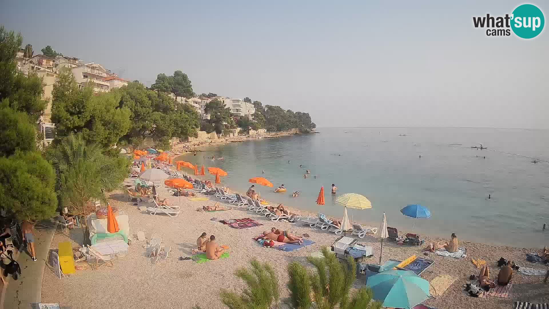 Webcam Playa Lučica Brela – Vista en directo de la costa adriática