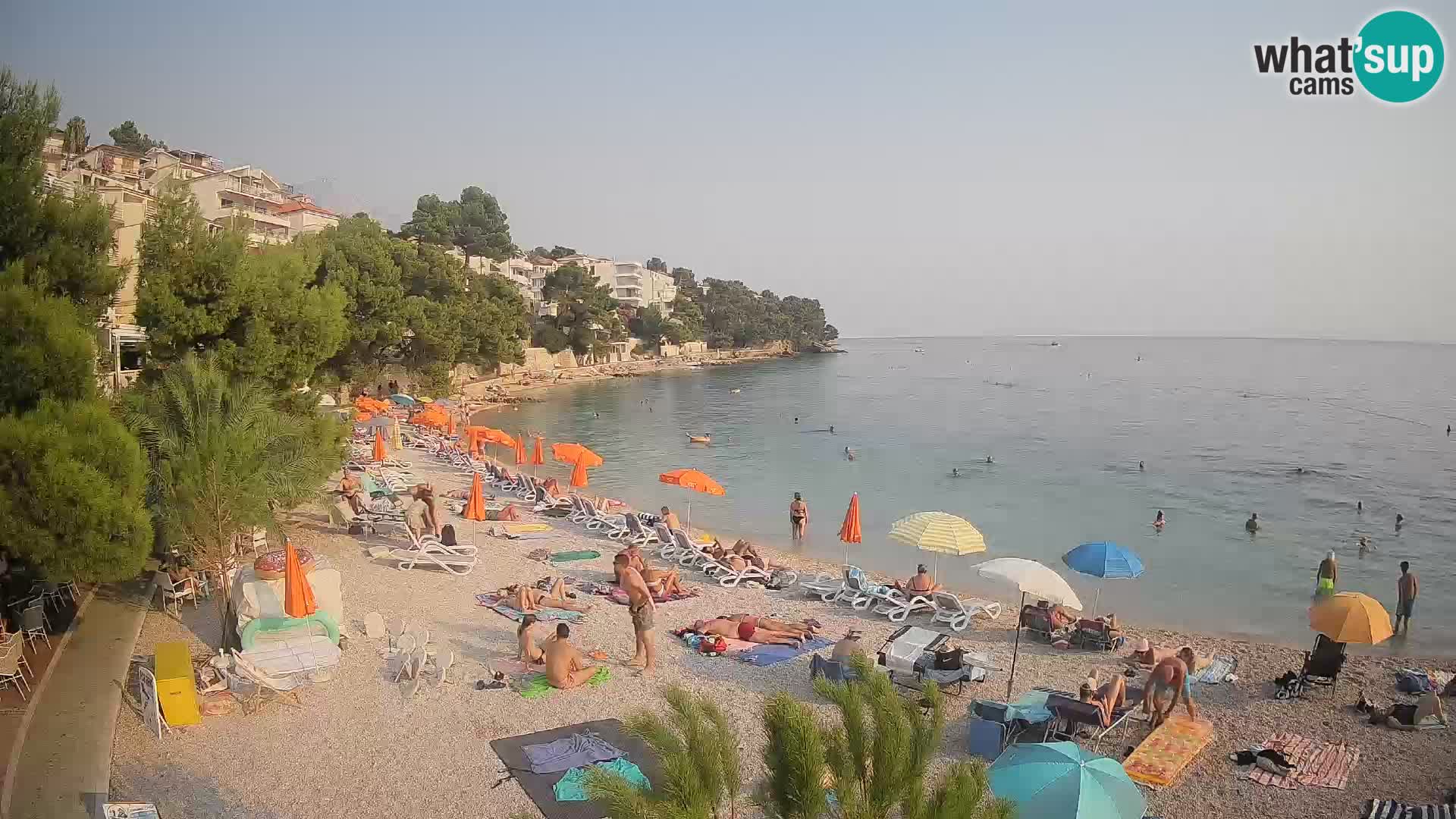 Webcam Playa Lučica Brela – Vista en directo de la costa adriática