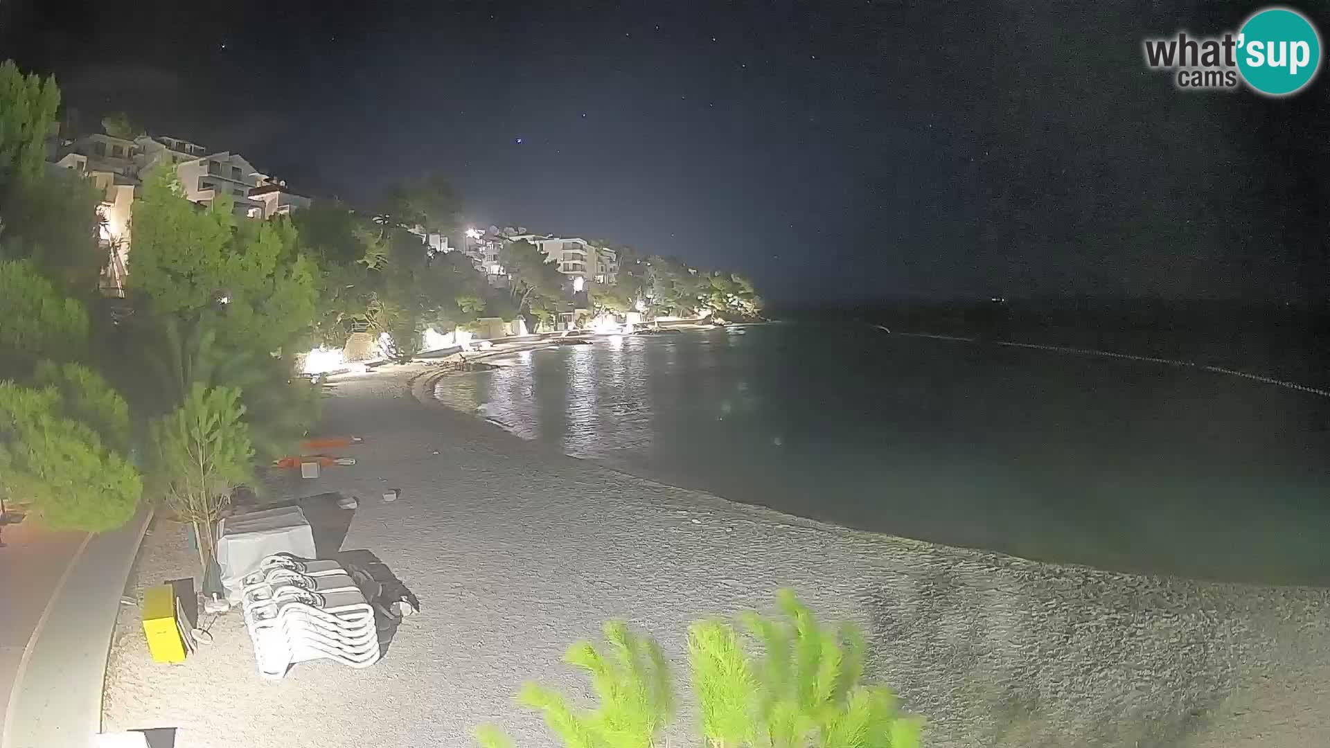 Webcam Plage Lučica Brela – Vue en direct sur la côte adriatique