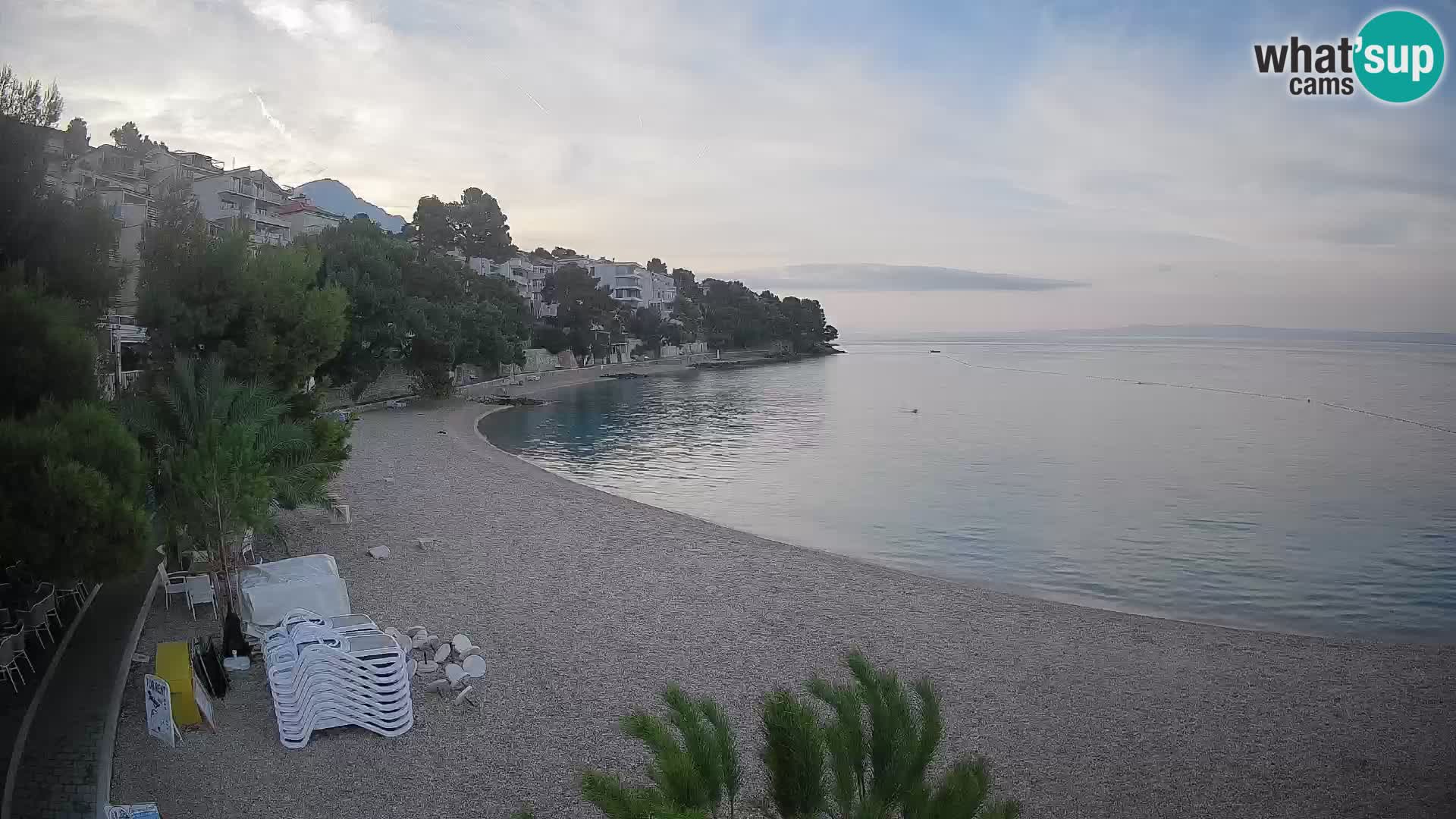 Webcam Playa Lučica Brela – Vista en directo de la costa adriática