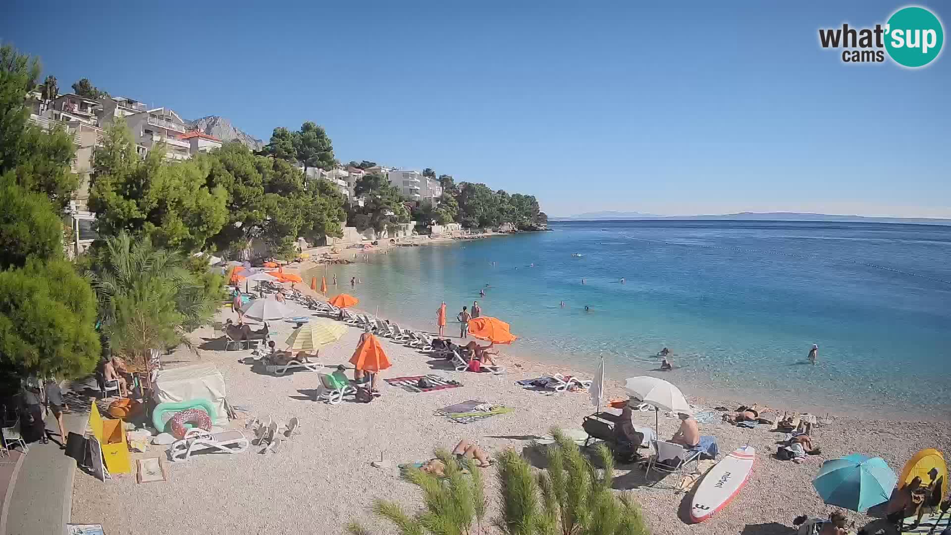 Webcam Lučica Beach Brela – Live View from the Adriatic Coast