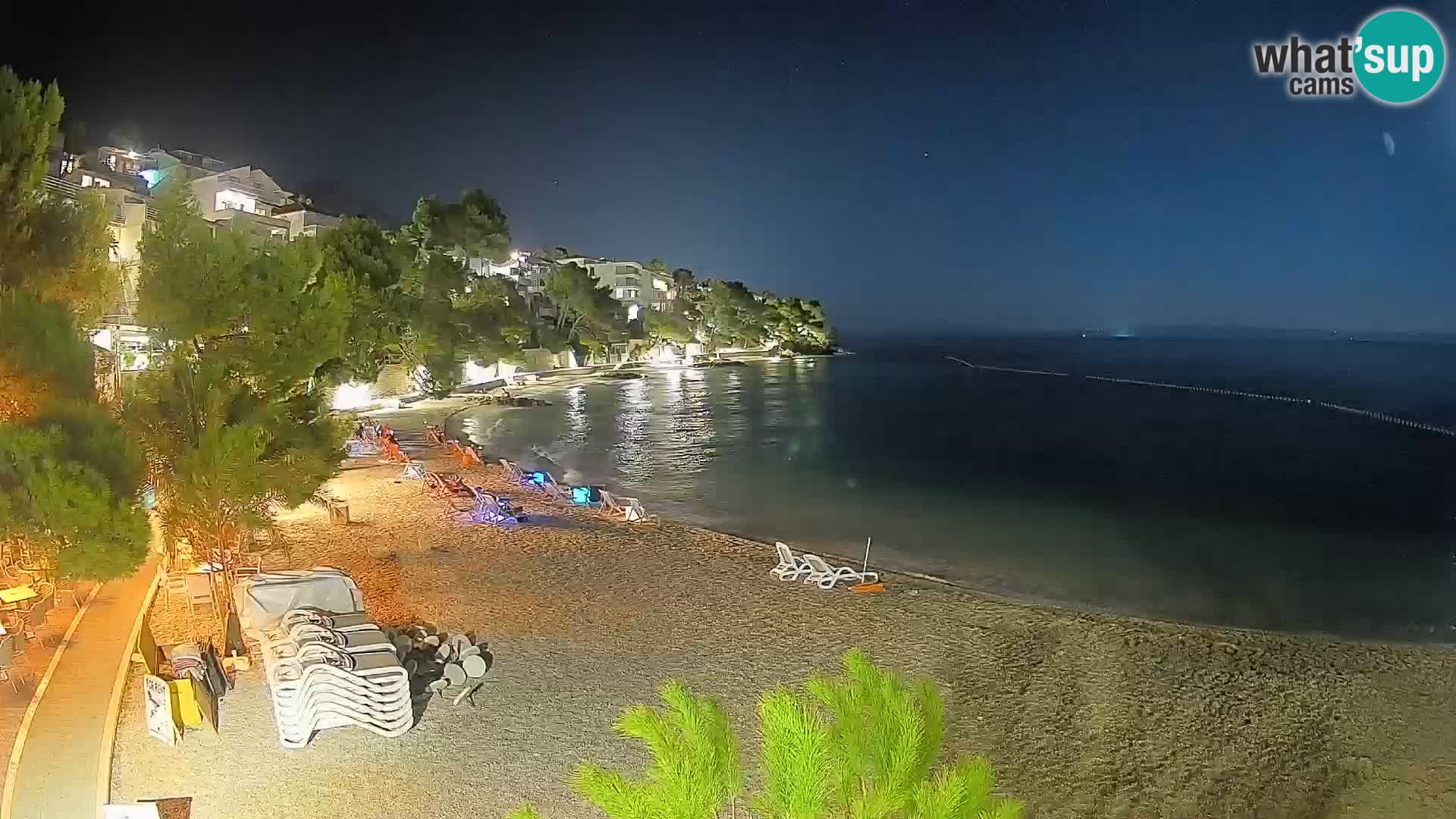 Webcam Spiaggia Lučica Brela – Vista live sulla costa adriatica