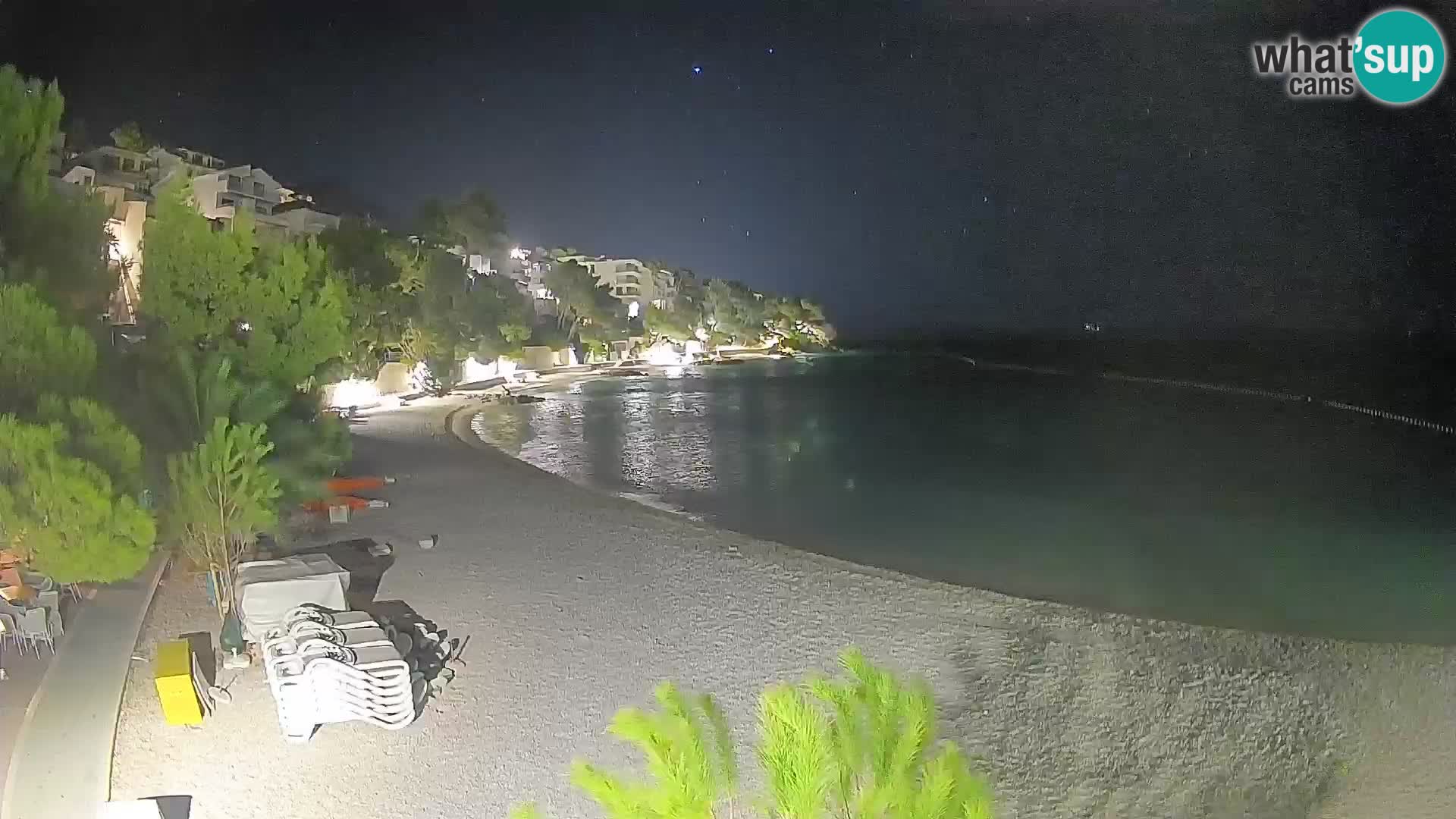 Webcam Plage Lučica Brela – Vue en direct sur la côte adriatique