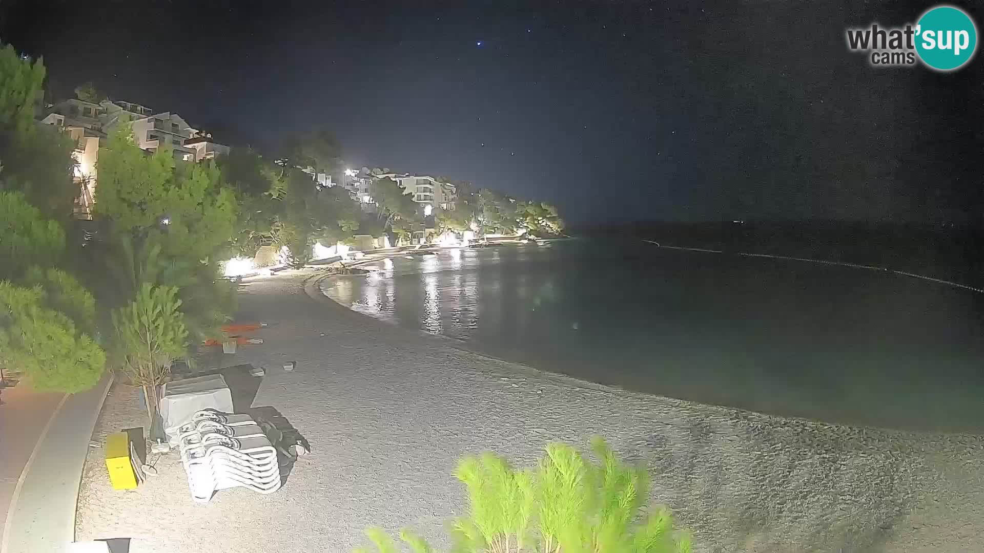 Webcam Spiaggia Lučica Brela – Vista live sulla costa adriatica