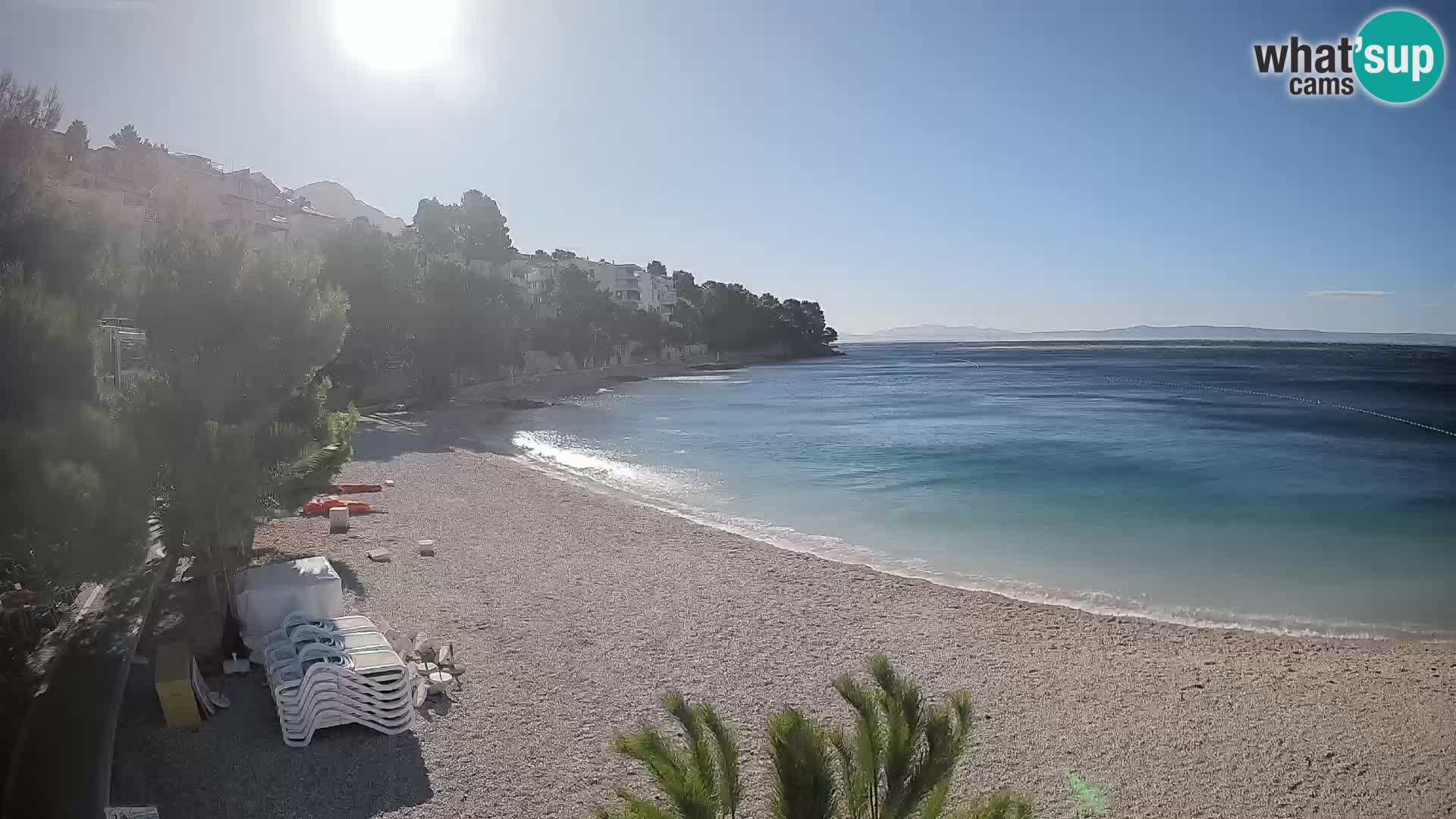 Webcam Spiaggia Lučica Brela – Vista live sulla costa adriatica