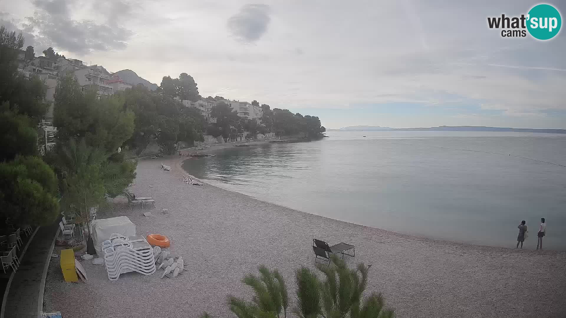 Webcam Lučica Strand Beach Brela – Liveblick von der Adriaküste