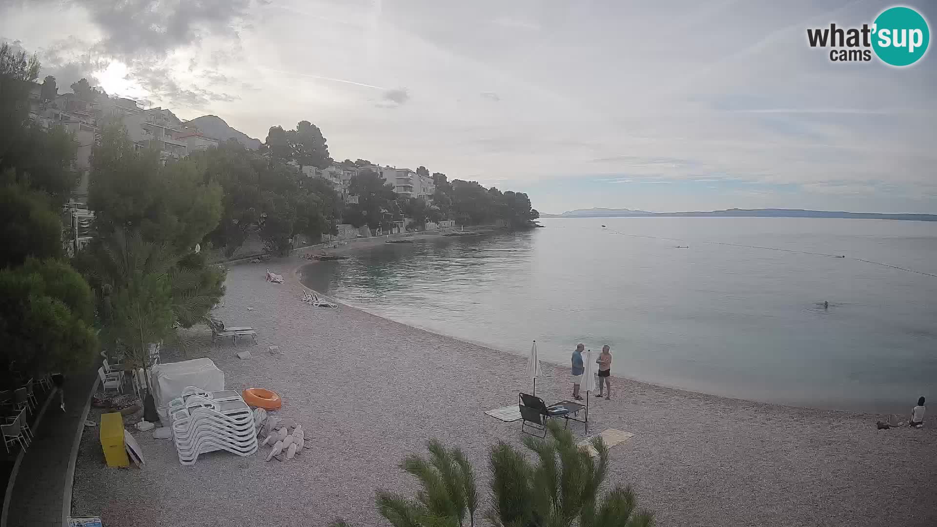 Webcam Plage Lučica Brela – Vue en direct sur la côte adriatique