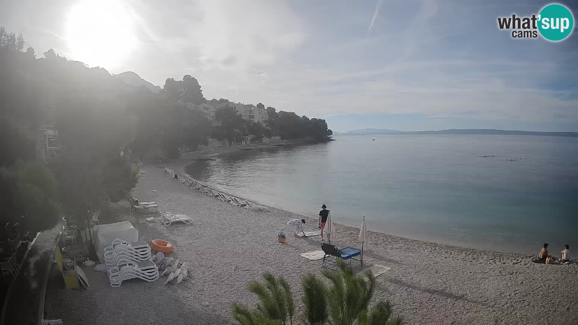 Webcam Plage Lučica Brela – Vue en direct sur la côte adriatique
