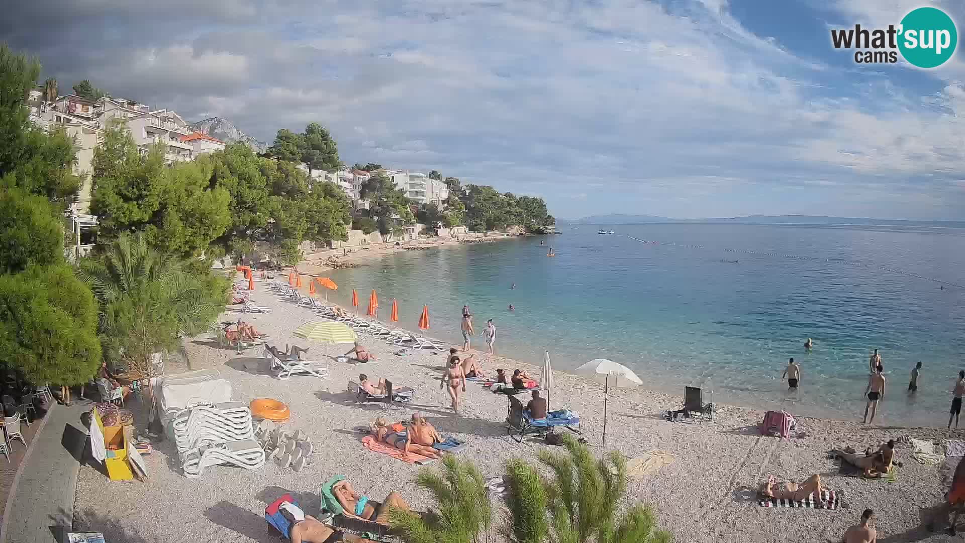 Webcam Lučica Beach Brela – Live View from the Adriatic Coast