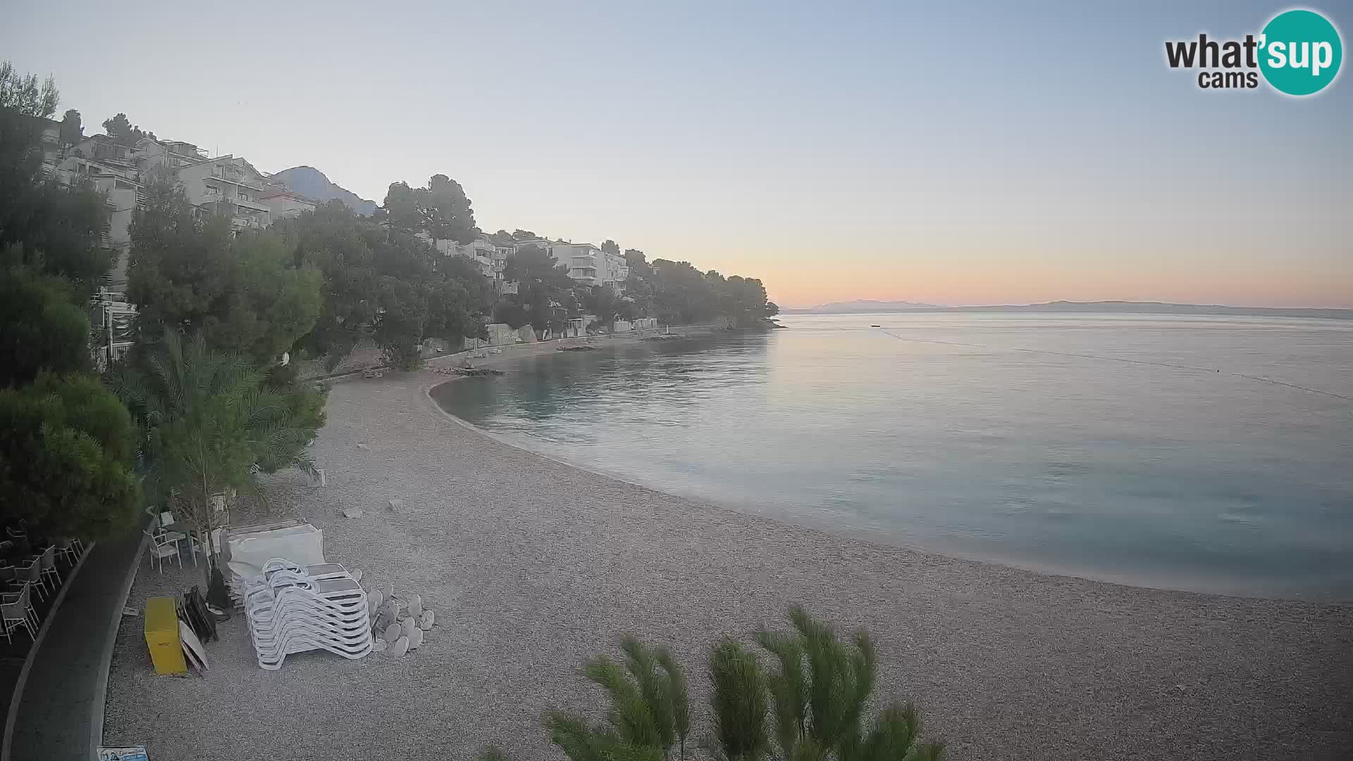 Webcam Playa Lučica Brela – Vista en directo de la costa adriática