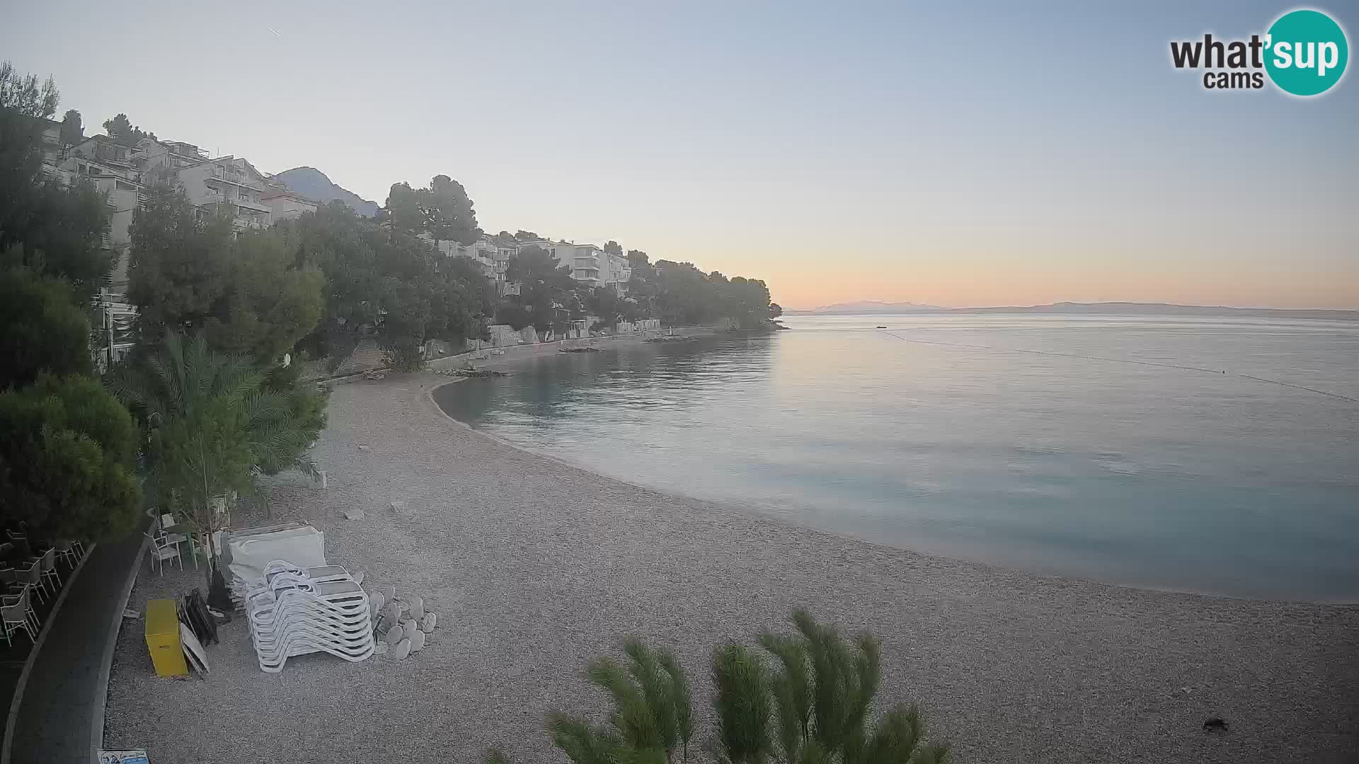 Webcam Playa Lučica Brela – Vista en directo de la costa adriática