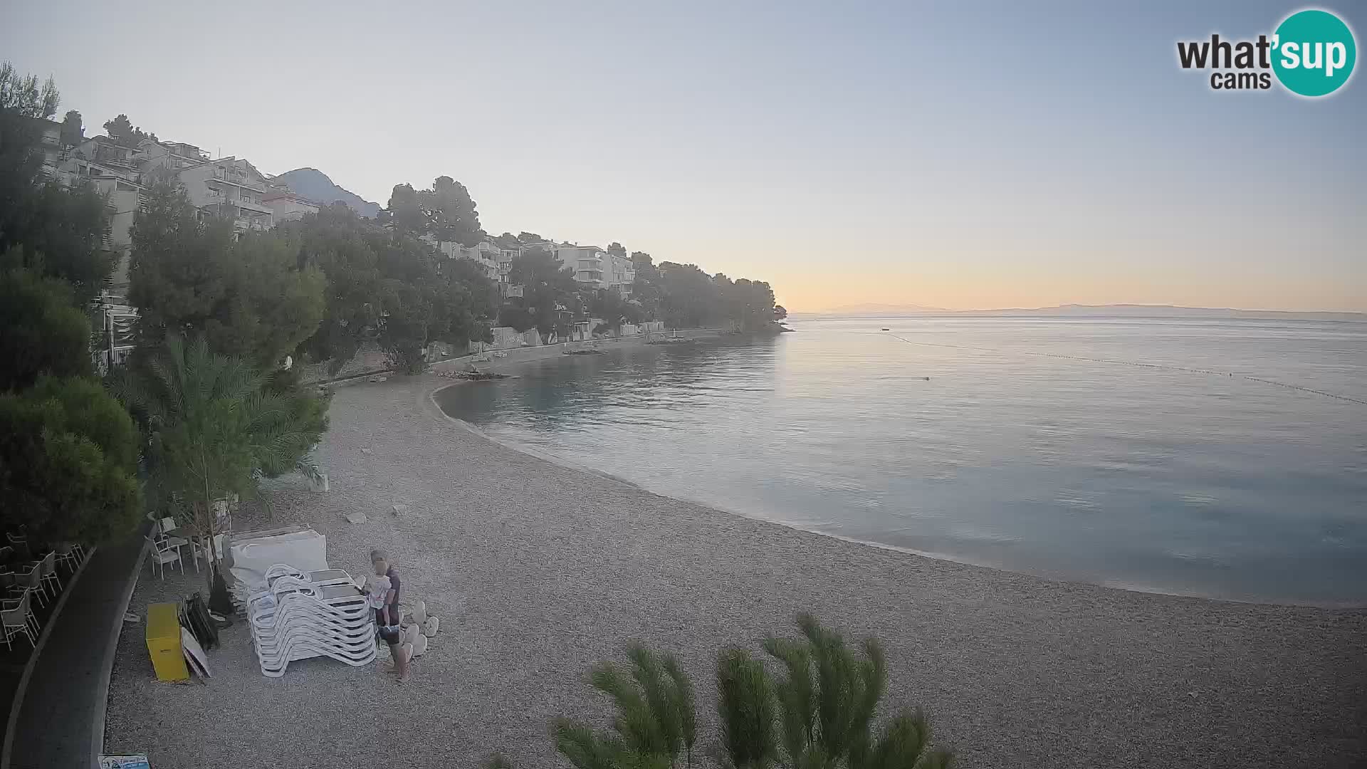 Webcam Lučica Strand Beach Brela – Liveblick von der Adriaküste