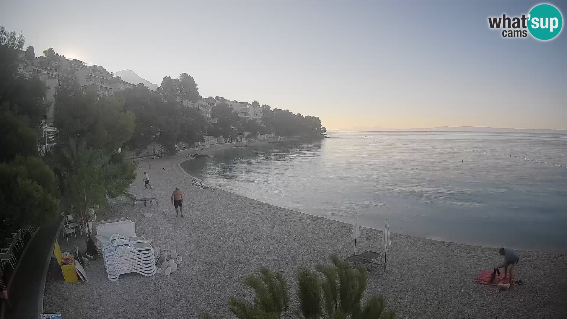 Webcam Lučica Strand Beach Brela – Liveblick von der Adriaküste