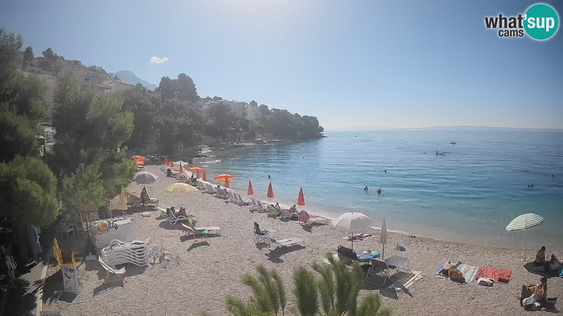Webcam Playa Lučica Brela – Vista en directo de la costa adriática