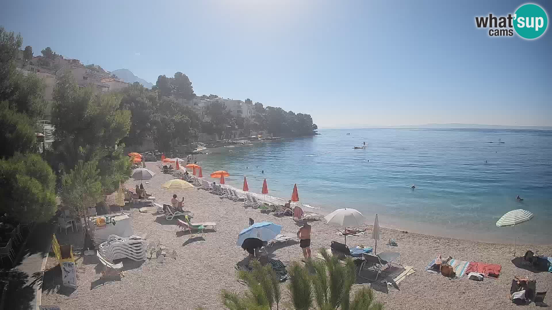 Webcam Spiaggia Lučica Brela – Vista live sulla costa adriatica