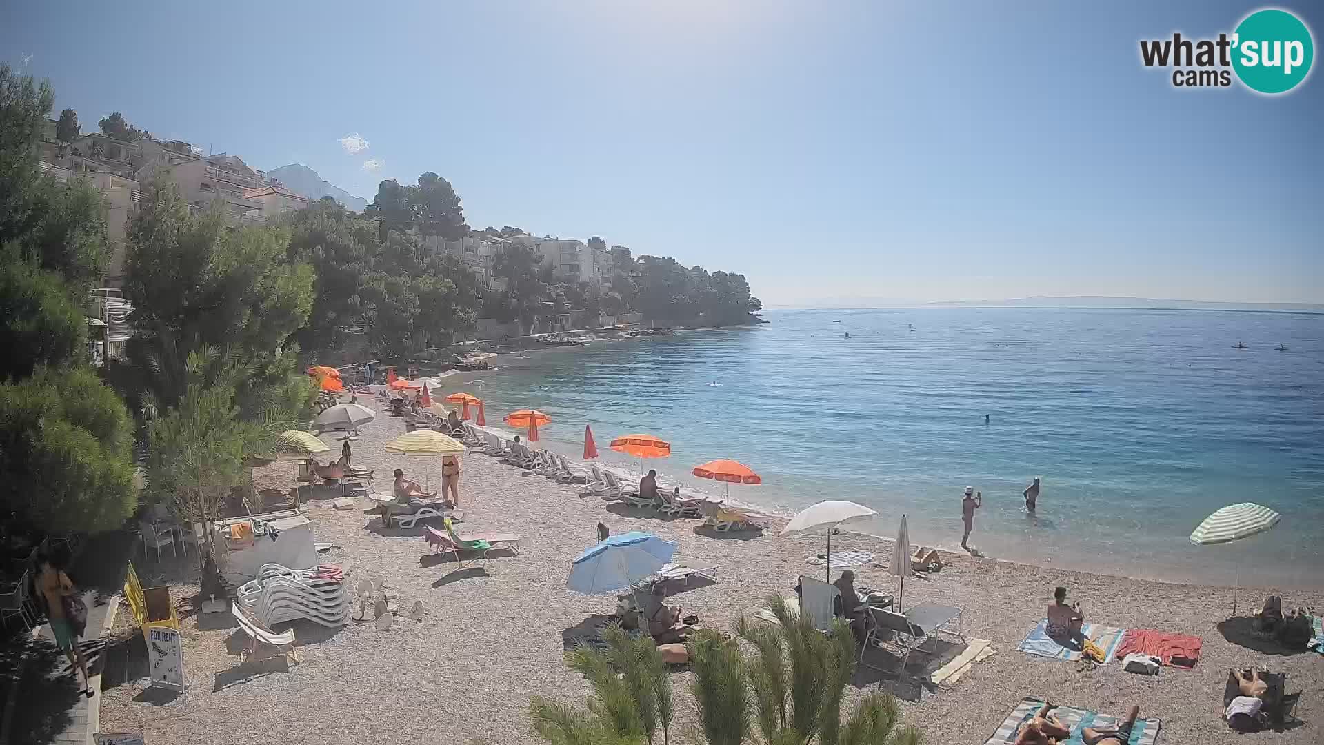 Webcam Playa Lučica Brela – Vista en directo de la costa adriática