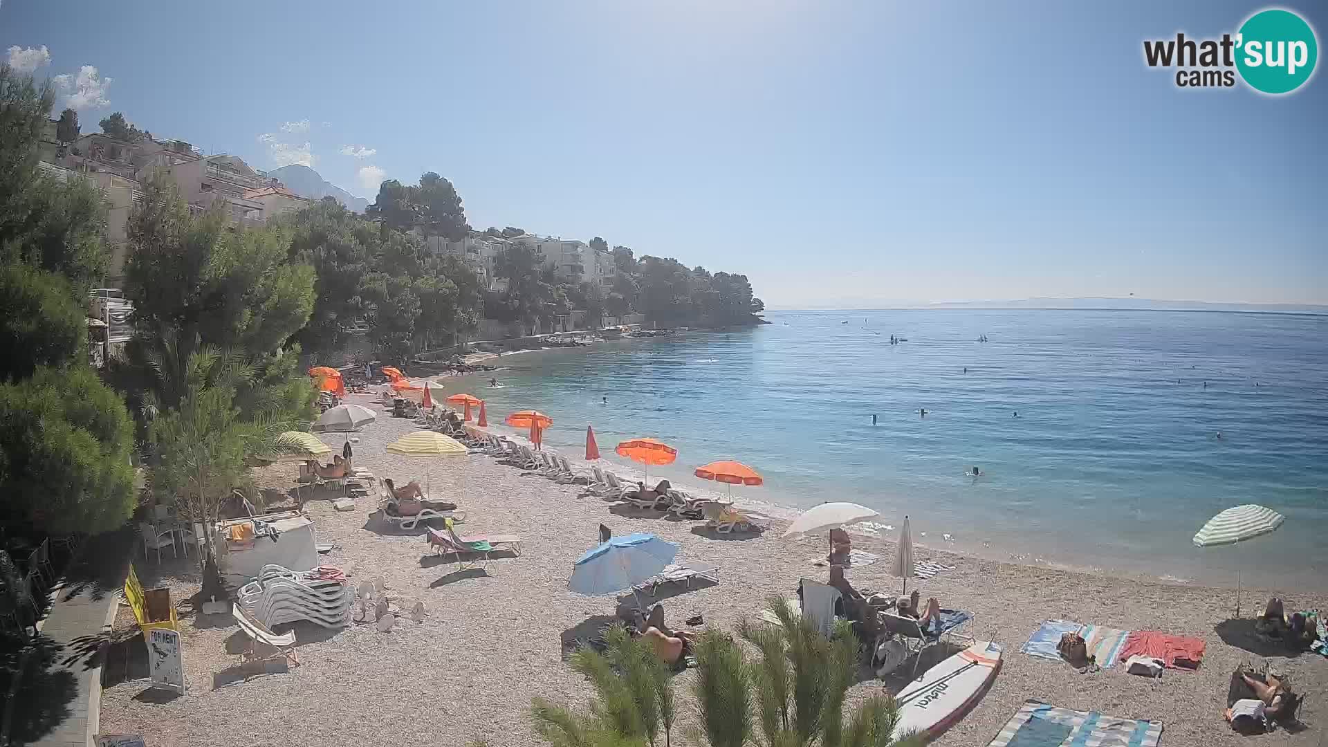 Webcam Spiaggia Lučica Brela – Vista live sulla costa adriatica