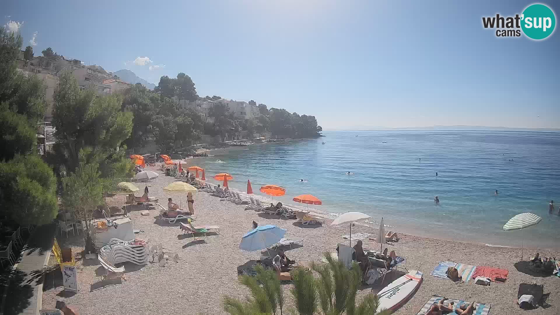 Webcam Playa Lučica Brela – Vista en directo de la costa adriática