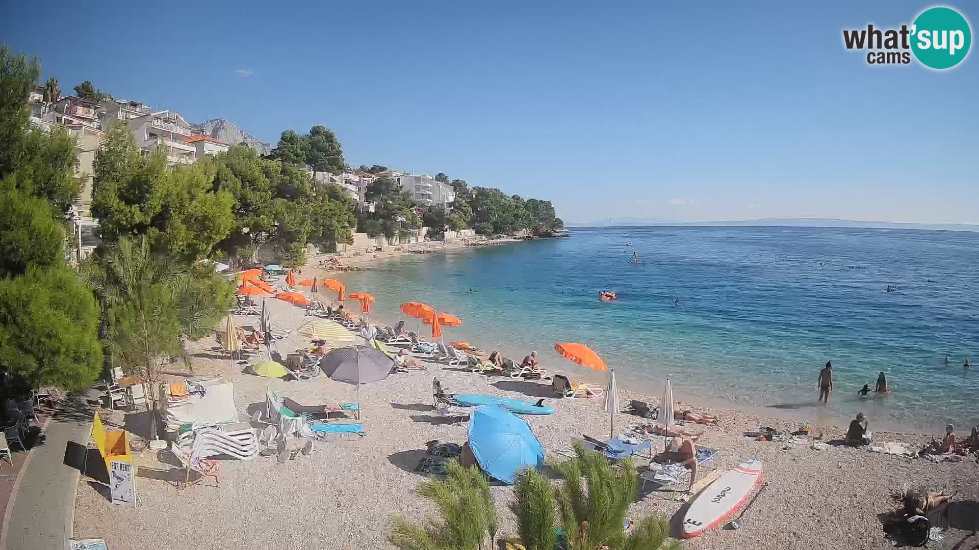 Webcam Lučica Beach Brela – Live View from the Adriatic Coast