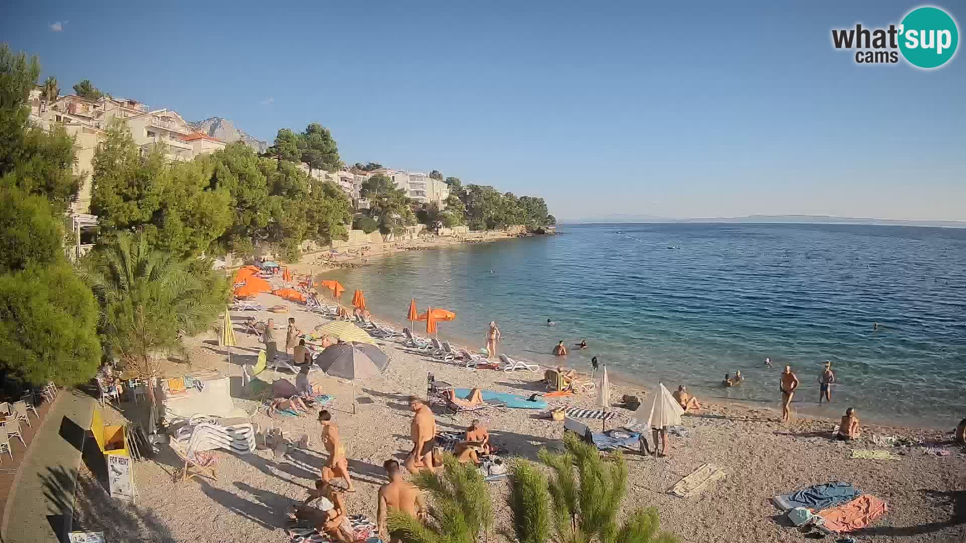 Webcam Playa Lučica Brela – Vista en directo de la costa adriática