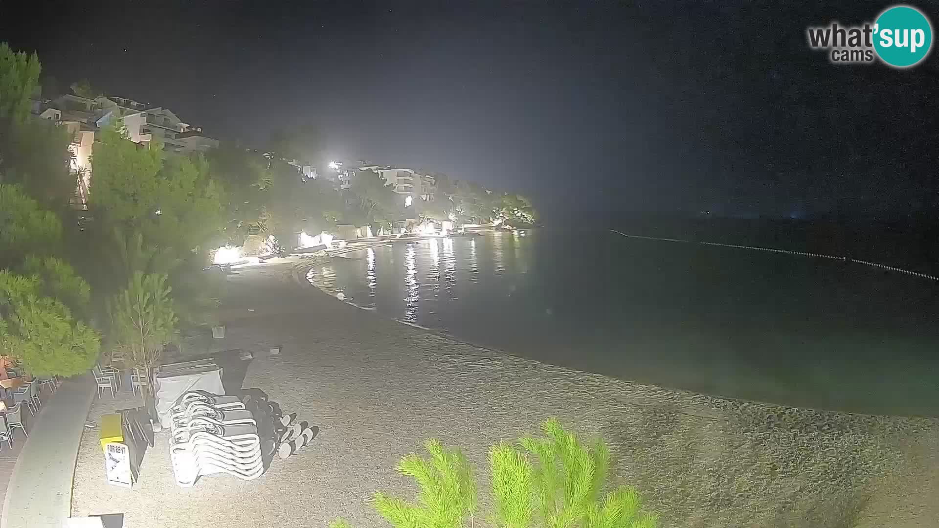 Webcam Lučica Strand Beach Brela – Liveblick von der Adriaküste