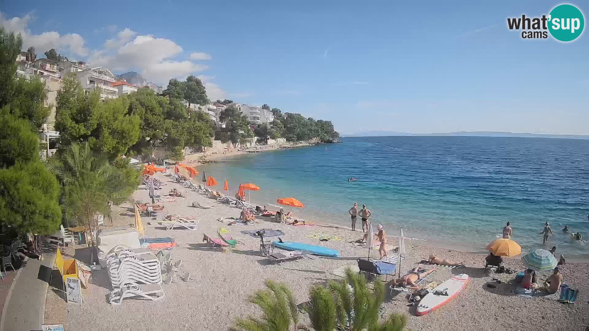 Webcam Lučica Beach Brela – Live View from the Adriatic Coast