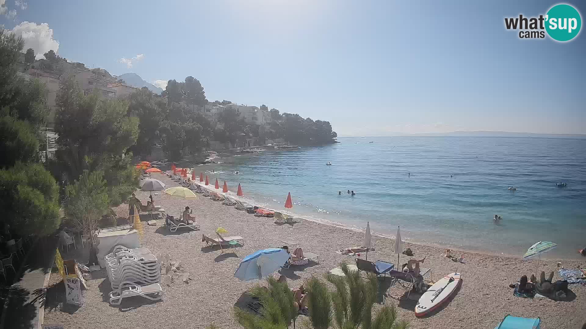 Webcam Playa Lučica Brela – Vista en directo de la costa adriática