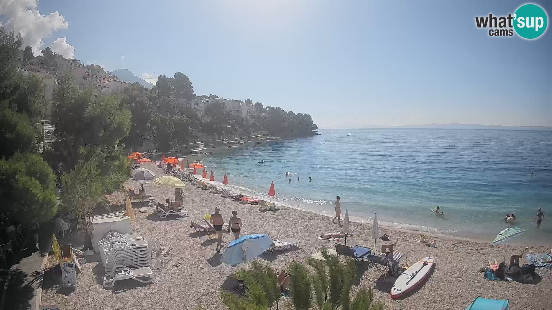 Webcam Playa Lučica Brela – Vista en directo de la costa adriática