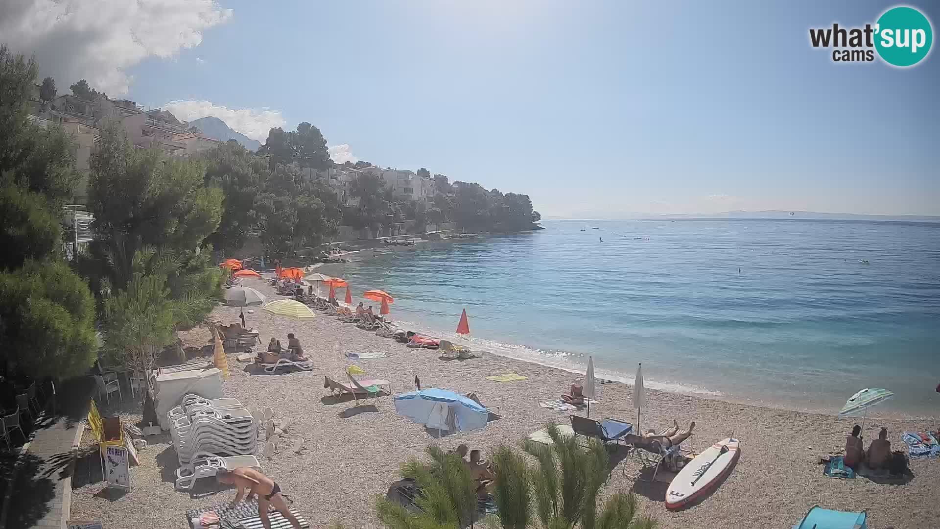 Webcam Playa Lučica Brela – Vista en directo de la costa adriática