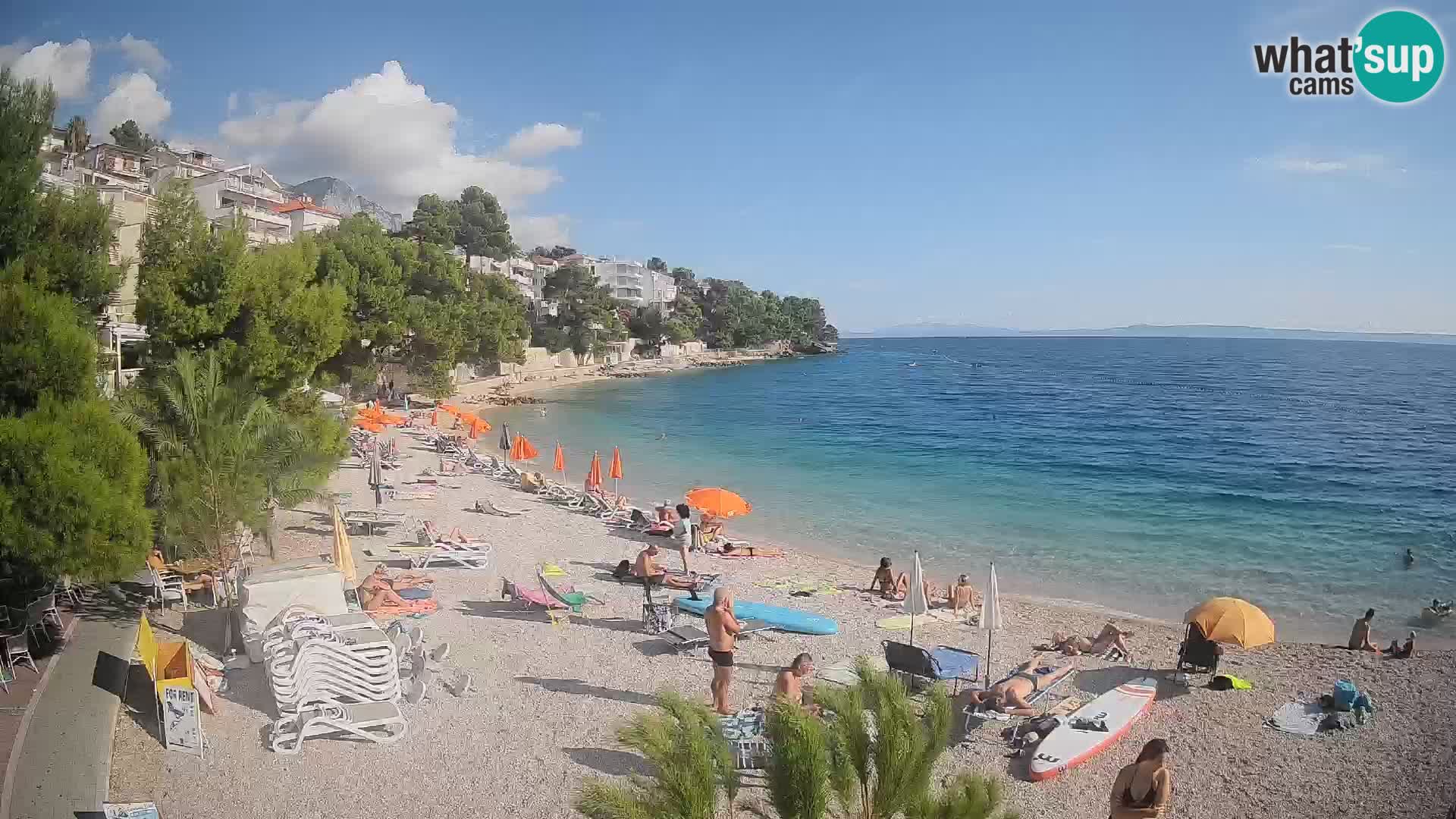 Webcam Plage Lučica Brela – Vue en direct sur la côte adriatique