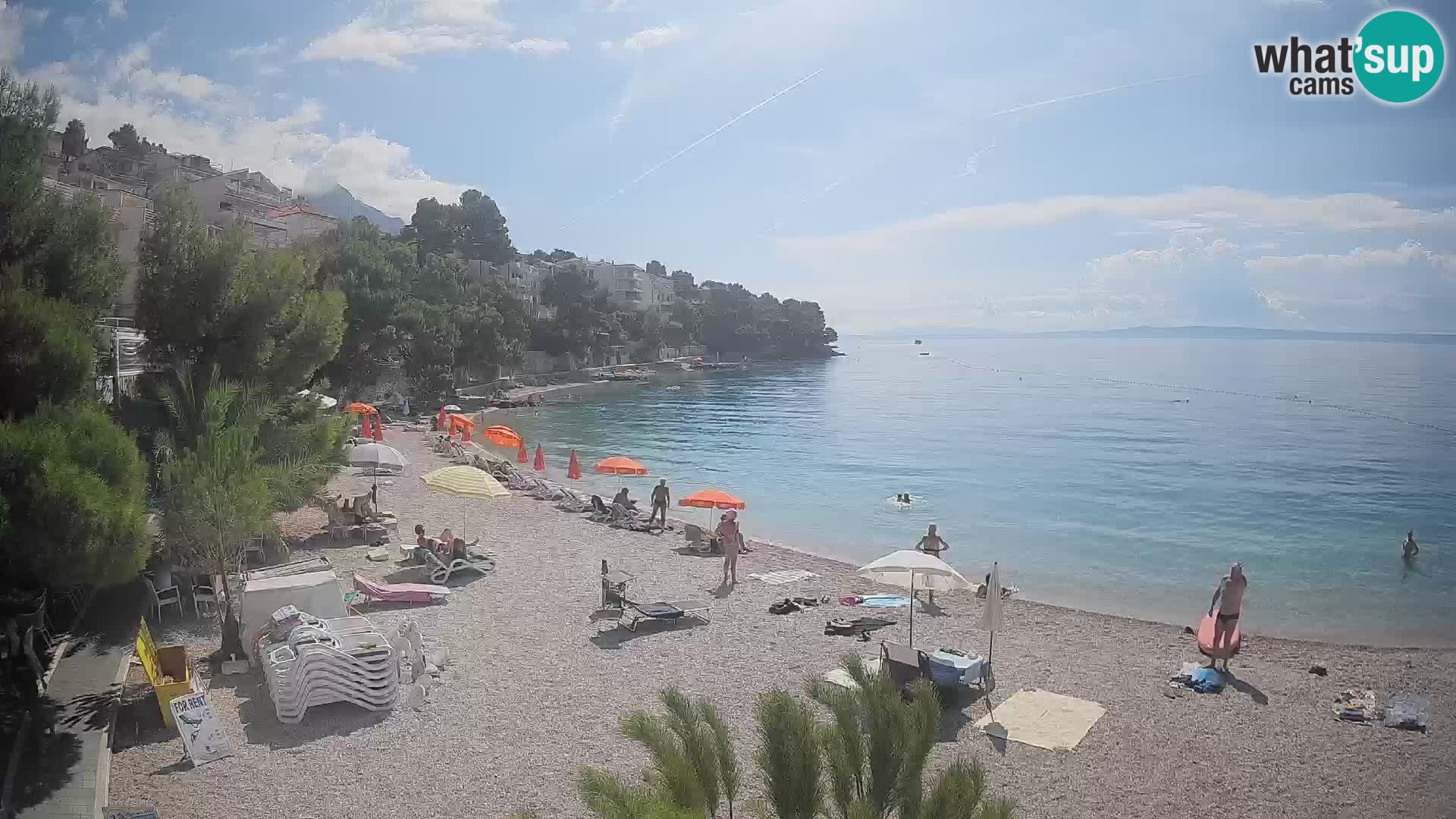 Webcam Playa Lučica Brela – Vista en directo de la costa adriática