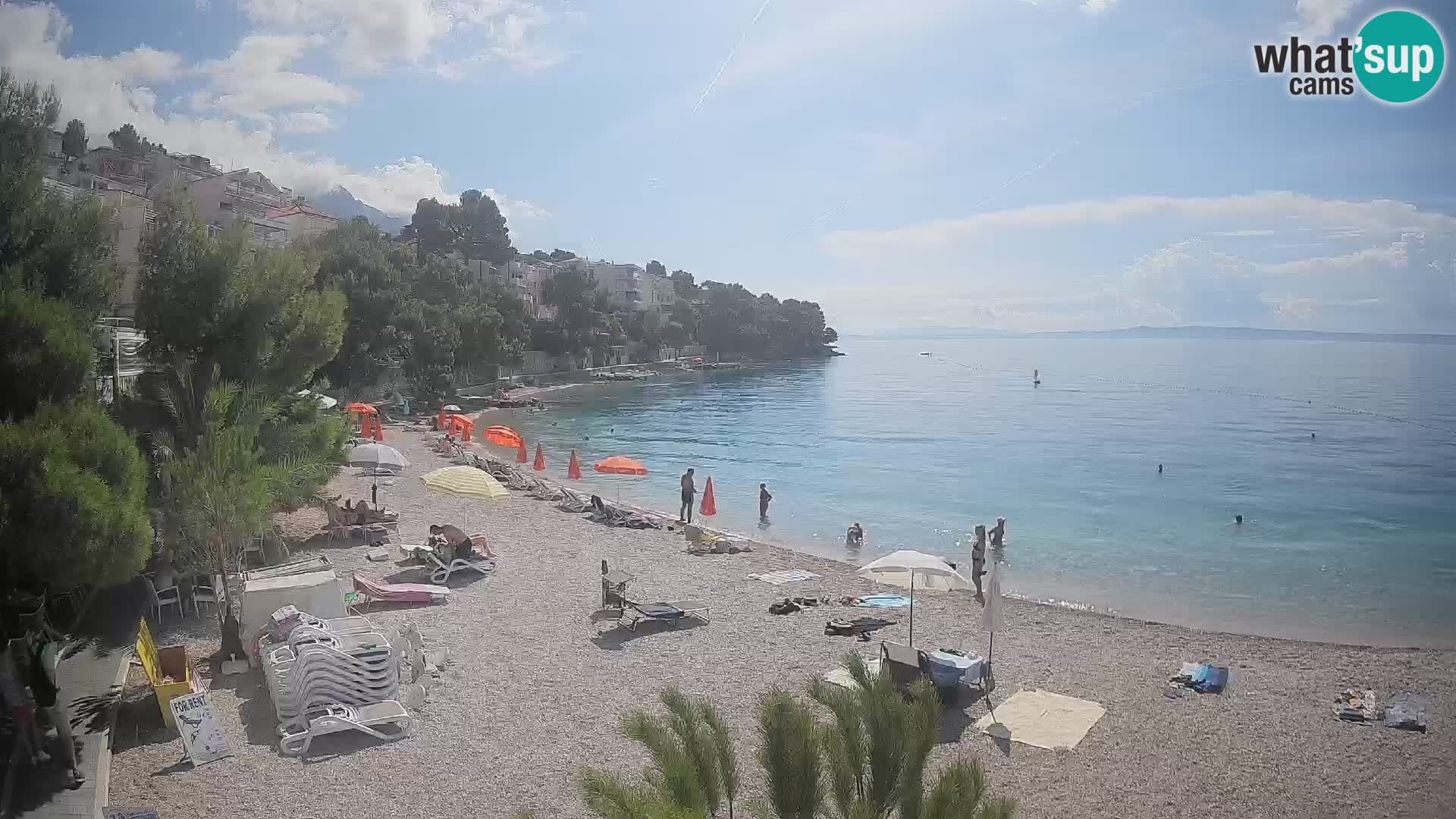 Webcam Playa Lučica Brela – Vista en directo de la costa adriática
