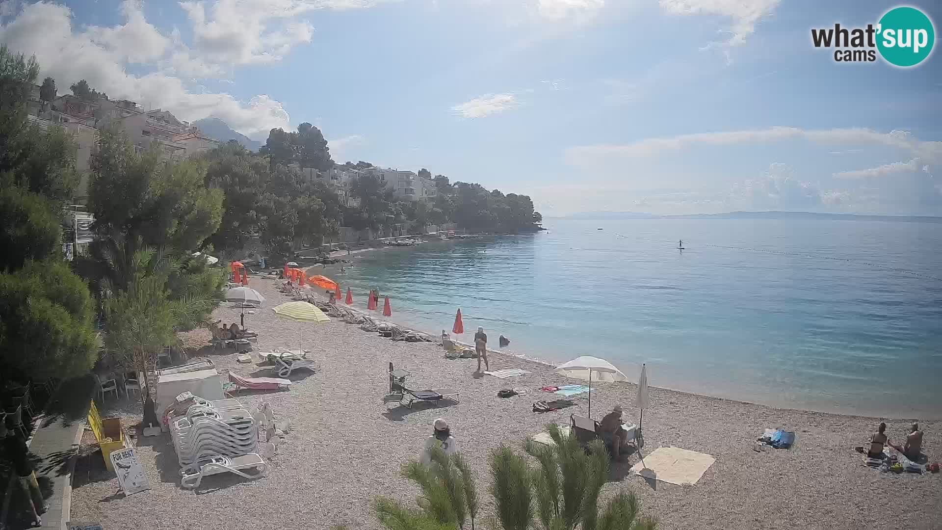 Webcam Plage Lučica Brela – Vue en direct sur la côte adriatique