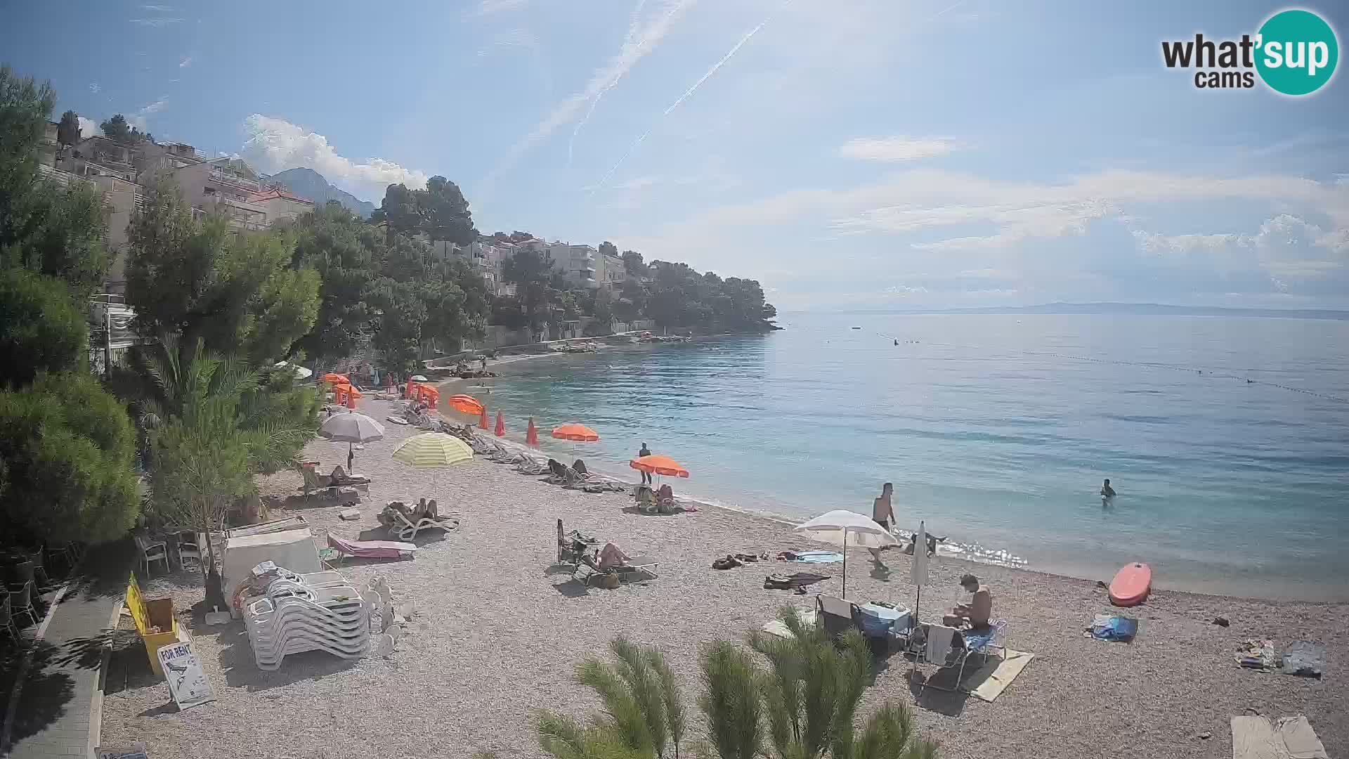 Webcam Playa Lučica Brela – Vista en directo de la costa adriática