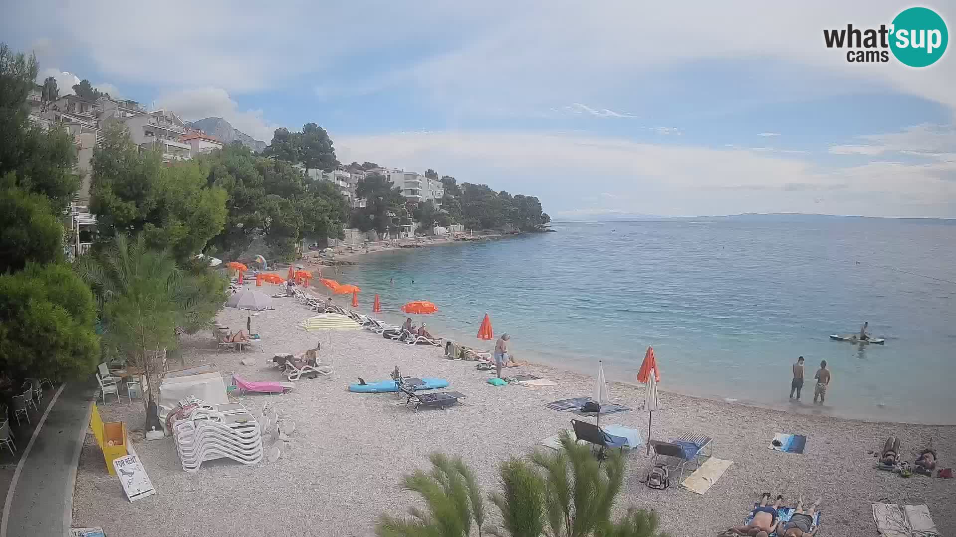 Webcam Plage Lučica Brela – Vue en direct sur la côte adriatique